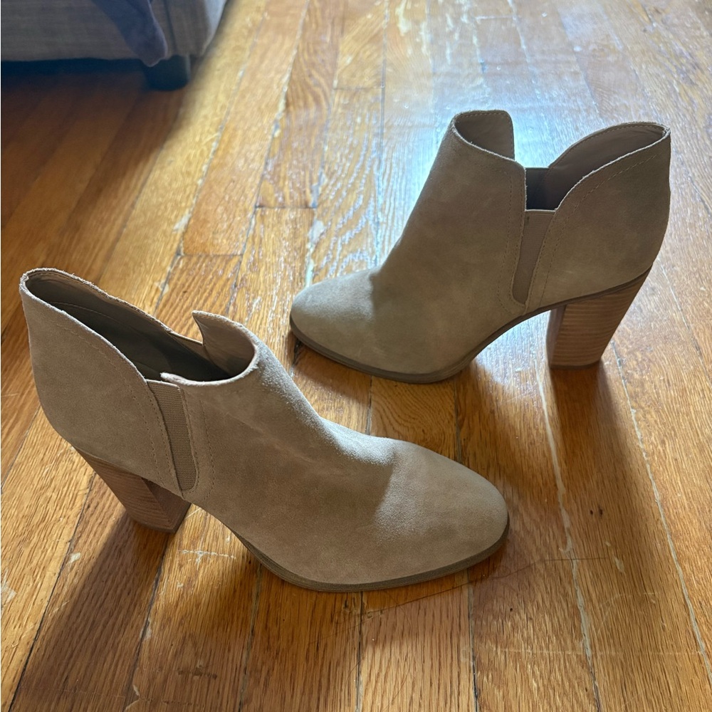 Vince Camuto Taupe Ankle Booties